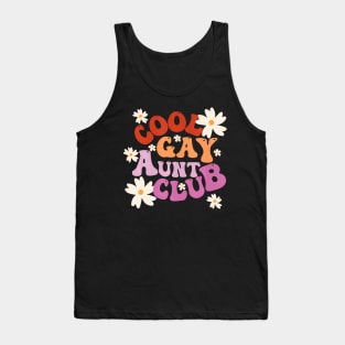 Groovy Cool Gay Aunt Club LGBT Pride Month Ally Tank Top